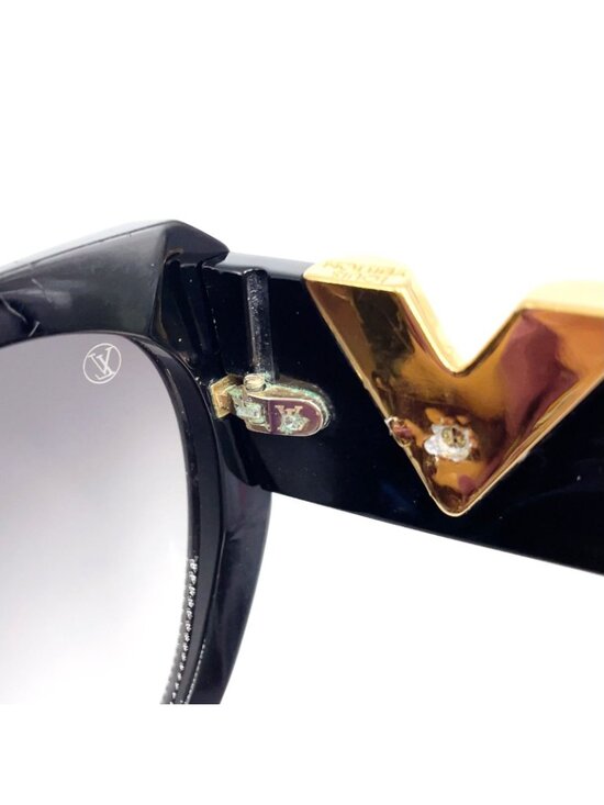 Louis Vuitton New Arrival My Fair Acetate Metal Gold Black Sunglasses Eyewear main image 7